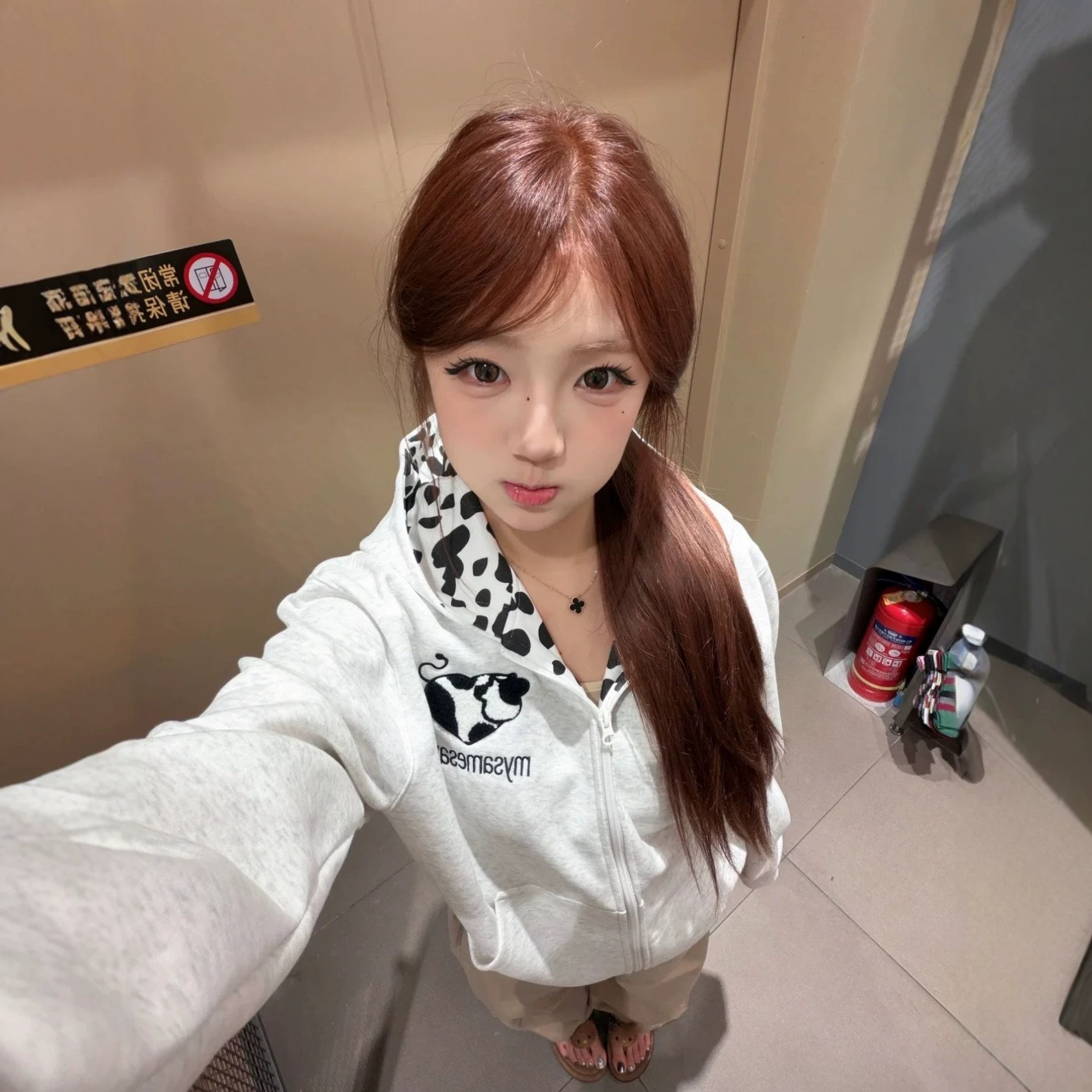 Cute Cow Ears Embroidered Hoodie for Women — image 3