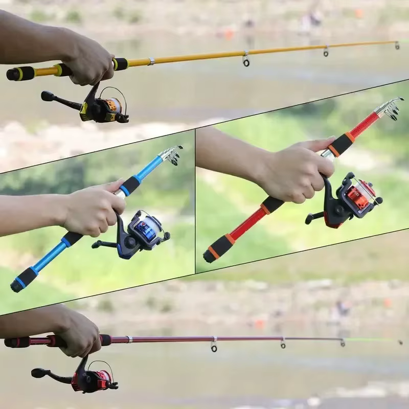 Fishing Pole Set Full Kits With Telescopic Fishing Rod And Spinning Reel Baits Hooks Travel Pole Set — image 5