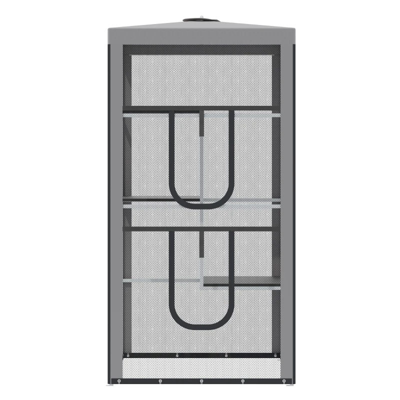 Cat House Kitten Enclosure Mesh Playpen Steel Frame With 3 Platforms, 2 Doors And 4 Sandbags For Stability, IndoorOutdoor — image 5
