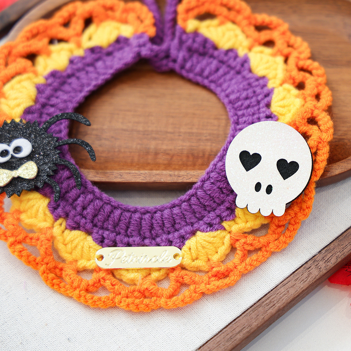 Cute Halloween Cartoon Knitted Scarf Pet Accessory for Cats and Dogs, Pet Costume Decor — image 5