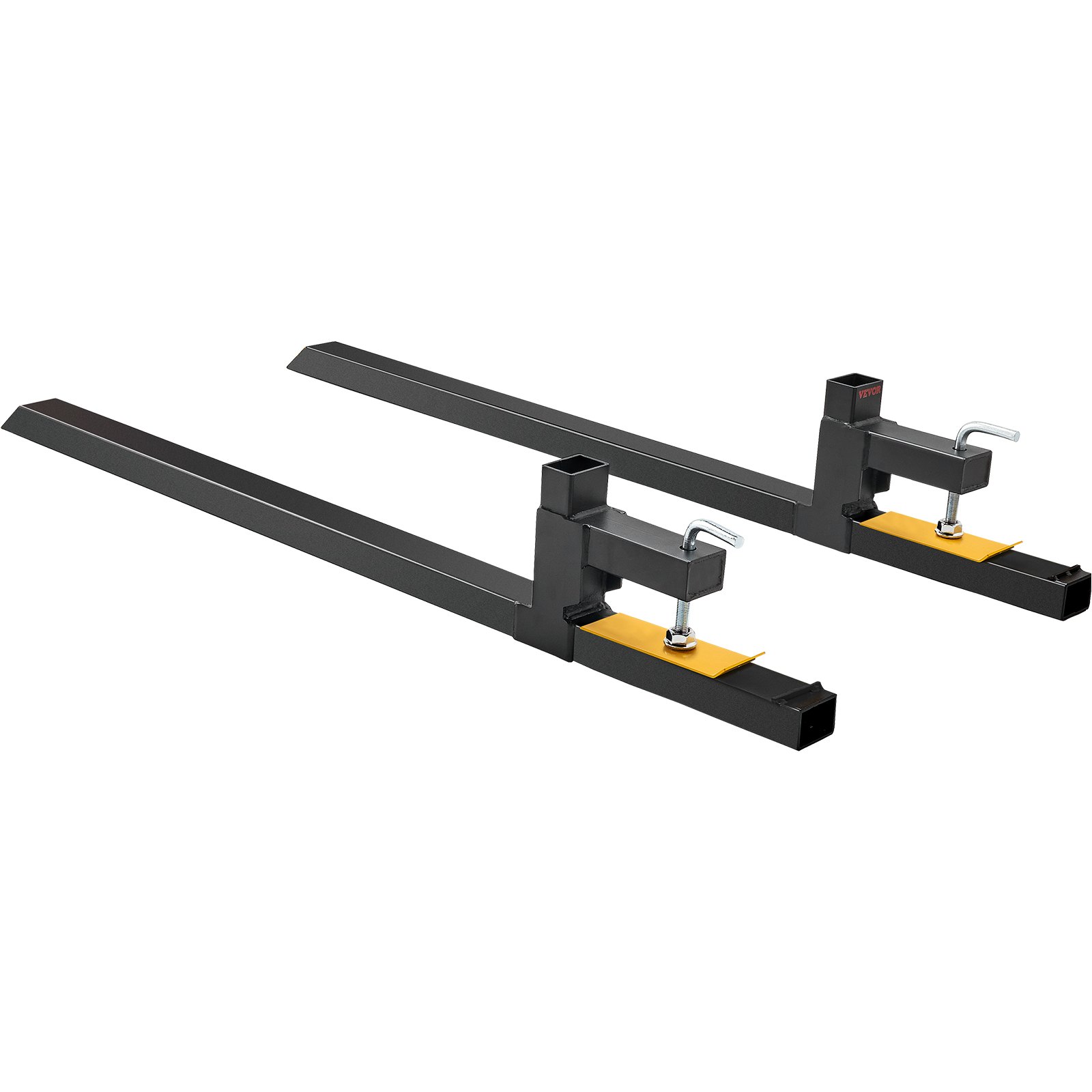 Clamp On Pallet Forks, 2000 Lbs Capacity Pallet Forks, 60' Tractor Bucket Forks, Heavy Duty Front Loader Attachment For Loader Bucket, Tractor, Skid Steer, Tractor Forks For Agriculture And Farm — imagen 1
