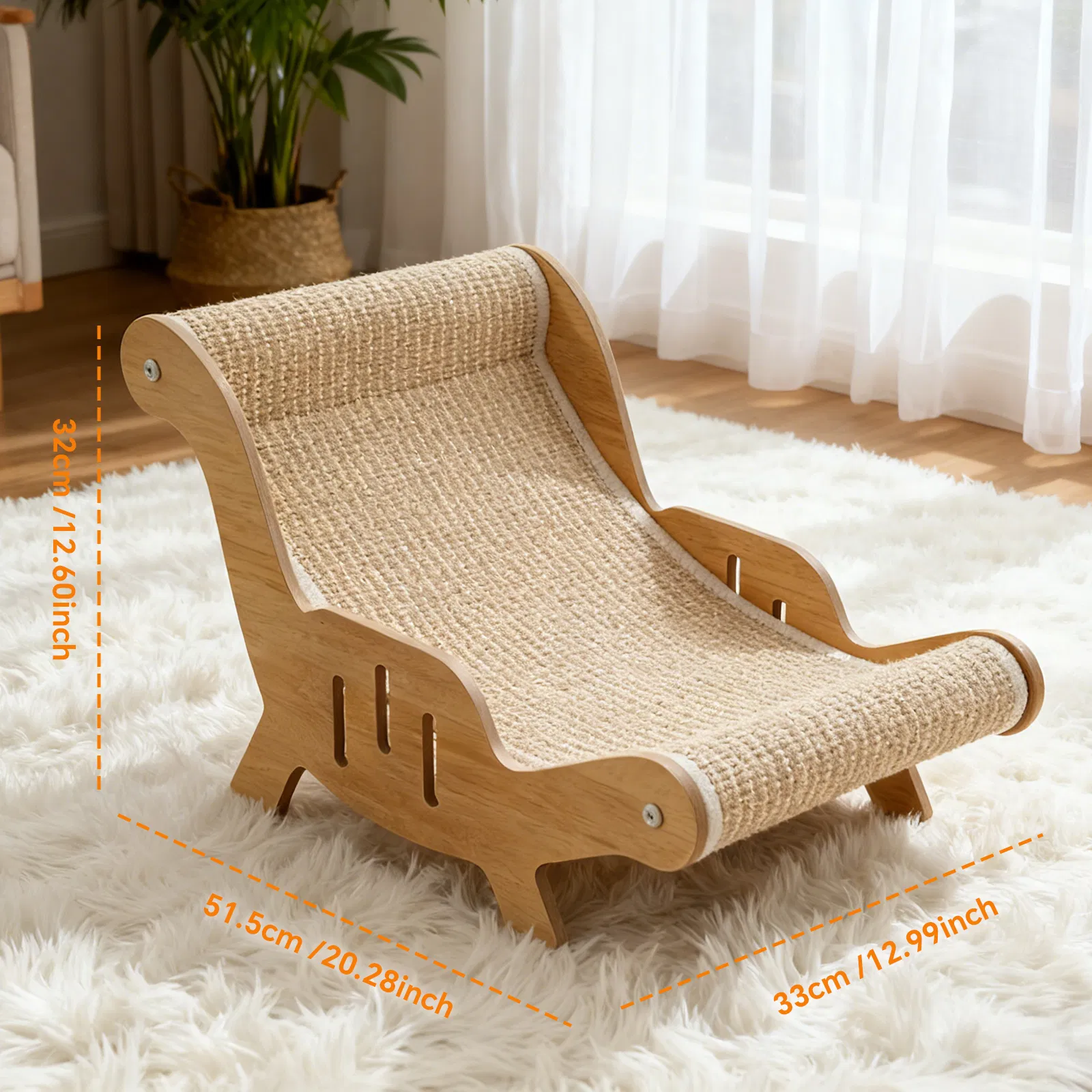 C-type all inclusive sisal cat lounge chair - integrated aesthetic, a natural decompression and relaxation place for cats — image 1