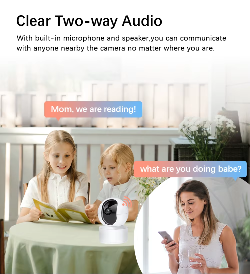 N_eye 8MP 4K/1080P HD Home Security IP Camera Two Way Audio Wireless Camera Night Vision CCTV WiFi Camera Baby Monitor Pet cam — imagen 2