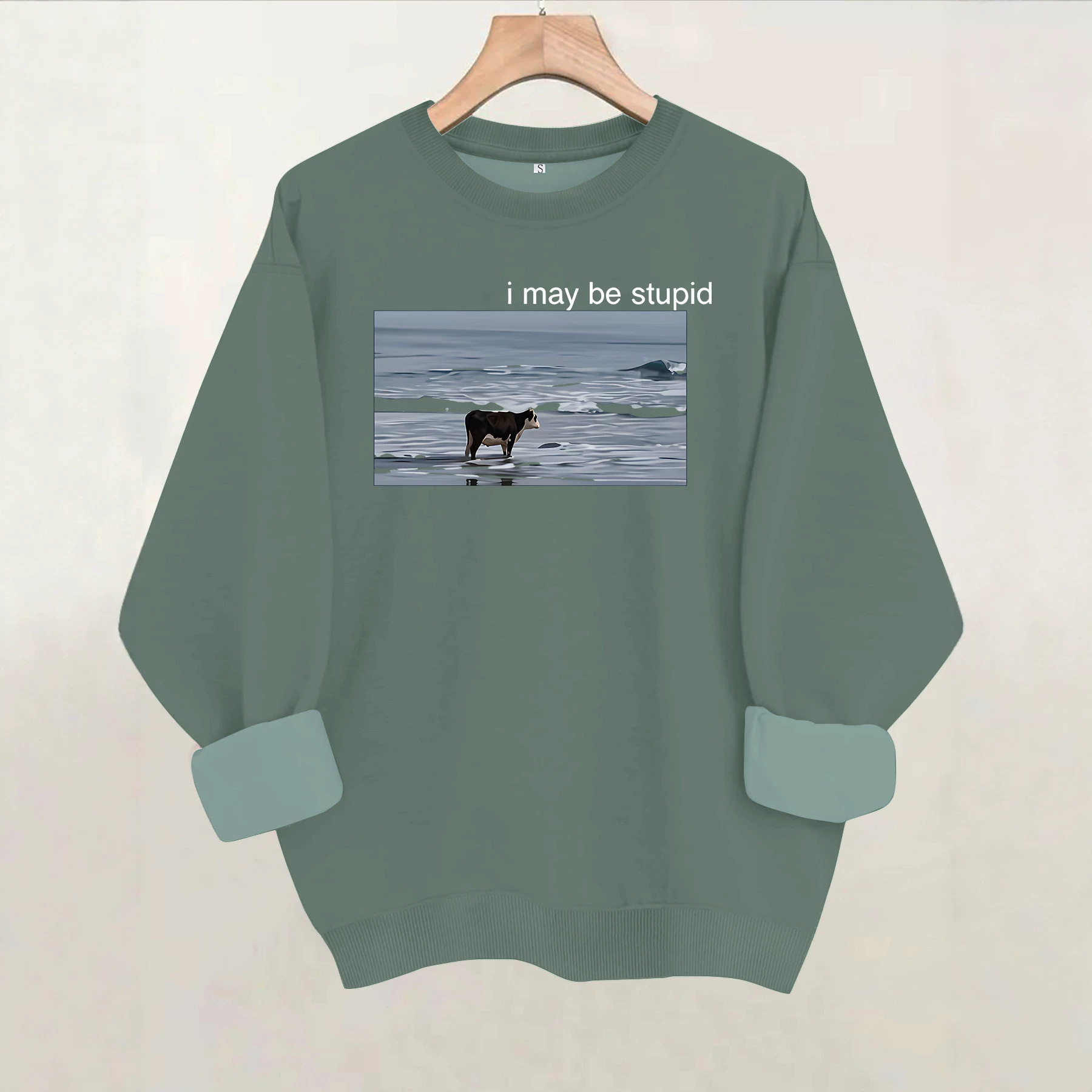Ocean Cow Printed Base Long Sleeve Velvet Hoodie — image 5