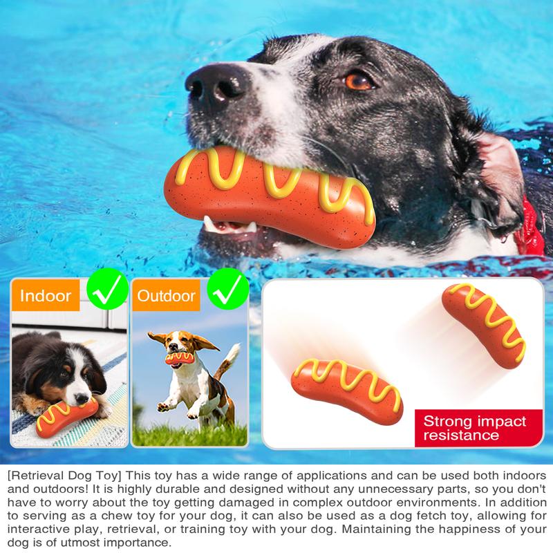 Juguetes de mordida para perros agresivos Chaewers - Juguetes indestructibles para perros con mordidas intensas, juguetes de goma naranja planos — imagen 3