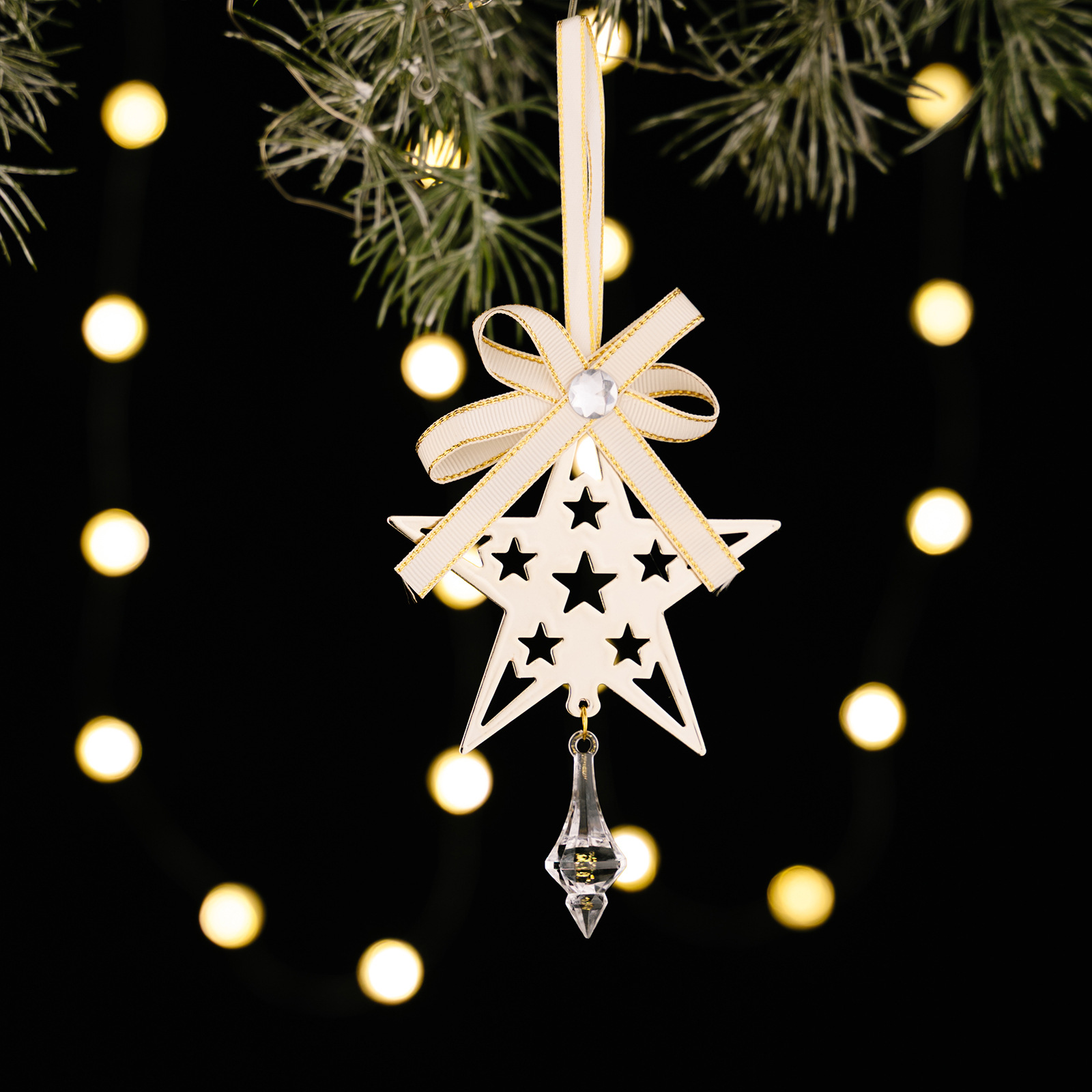 Creative Iron Icicle Ornament for Christmas Tree, Reindeer, Snowman, Snowflake Hanging Decorations — image 12