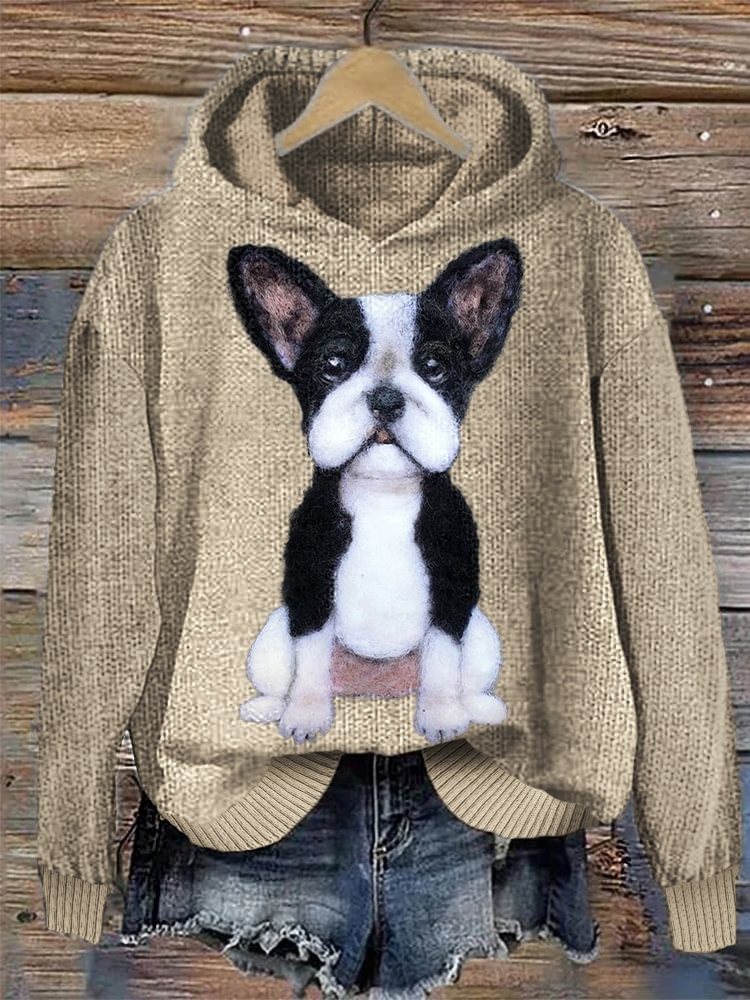 Suéter con Capucha de Estampado Animal para Mujer — imagen 8