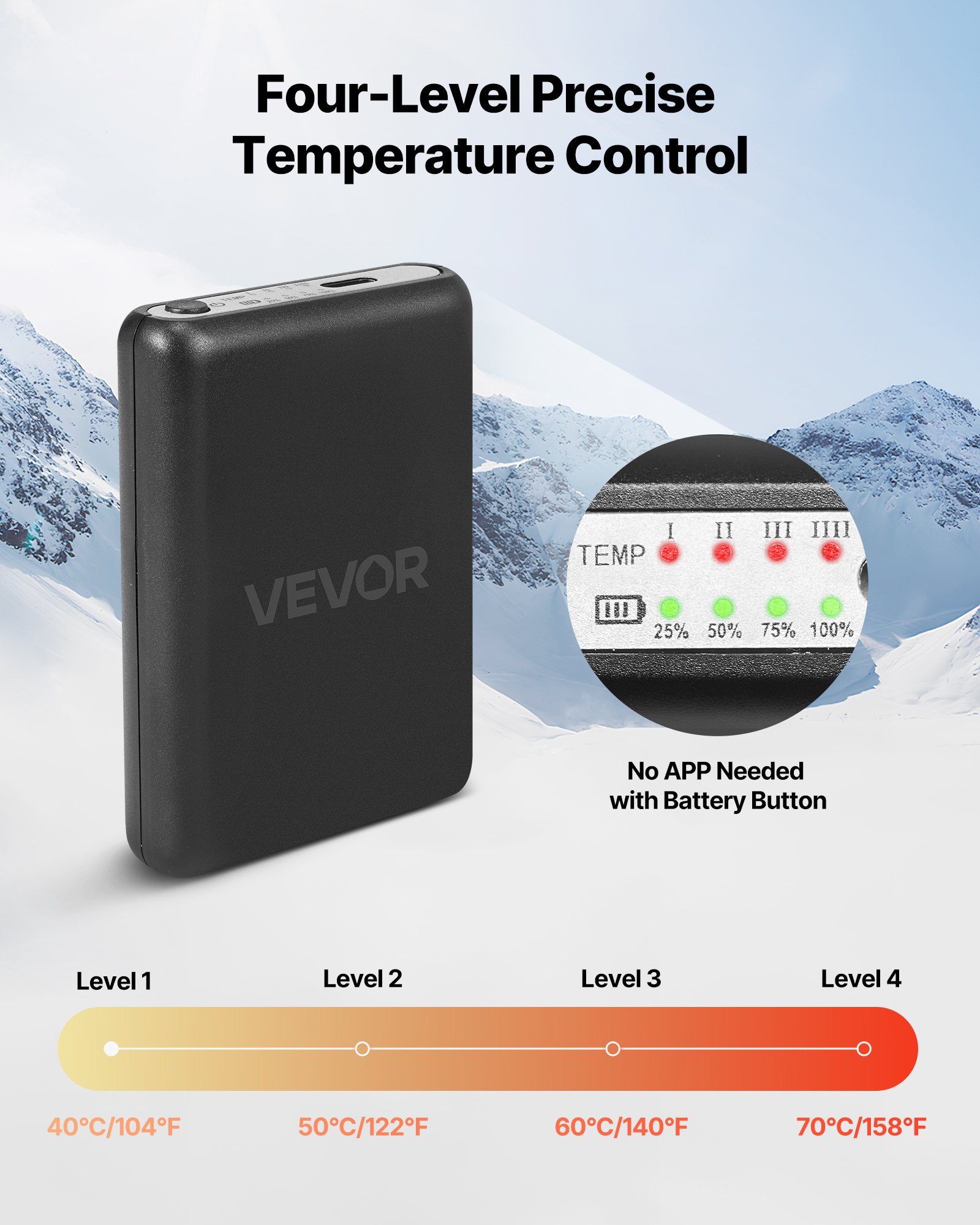 Heated Socks, 5000mAh Battery Powered, Rechargeable Heating Socks With 4 Heating Levels, Electric Heated Sock With APP Control For Men Women, Foot Warmer For Hunting Riding Camping Hiking — imagen 4