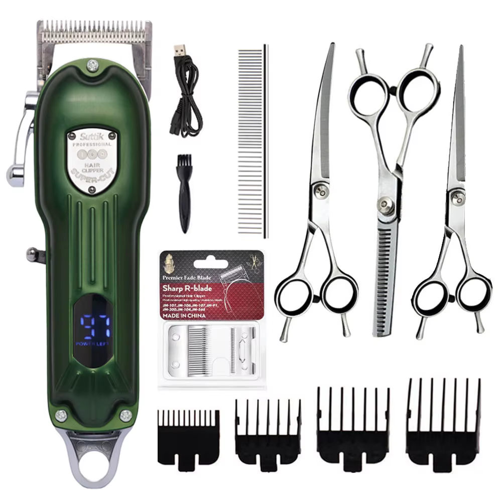 Professional Dog Hair Clipper All Metal Rechargeable Pet Trimmer Cat Shaver Cutting Machine Pets Low Noice Grooming Haircut — image 1