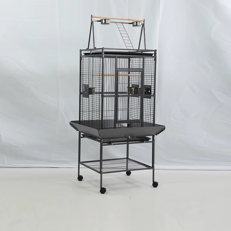 Classic Luxury Stainless Steel Frame Powder-Coated Pet Bird Cage Lockable & Durable for Small Birds Indoor/Outdoor Use — image 6