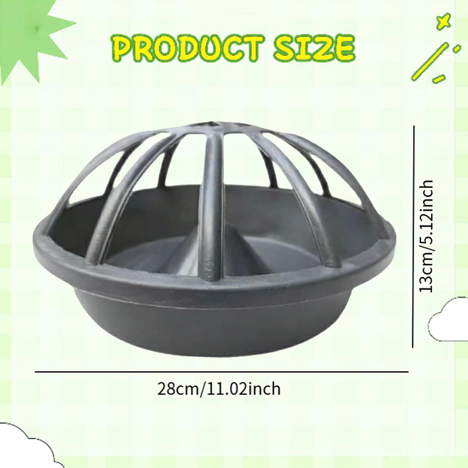 12/18/20 Holes Chicken Feeder Portable Goose Food Dispenser Poultry feed Bucket for Duck Chook Hen Livestock Feeding Supplies — image 6