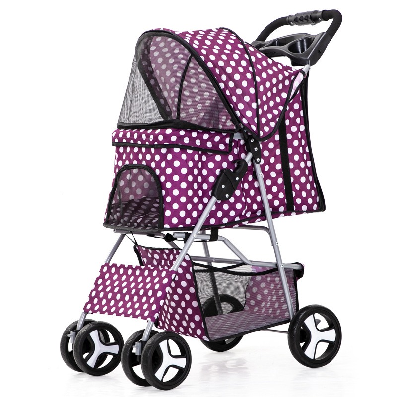 Portable Folding Pet Cart, Cat, Dog, Four Wheel Cart, Pet Out Cart, Teddy Cart, Cat Cart — image 14
