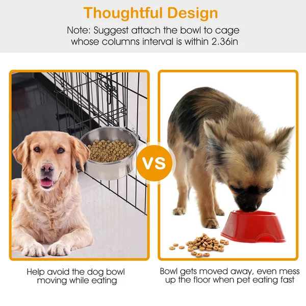 Detachable Pet Cage Food Water Bowl With Clamp Holder — image 7