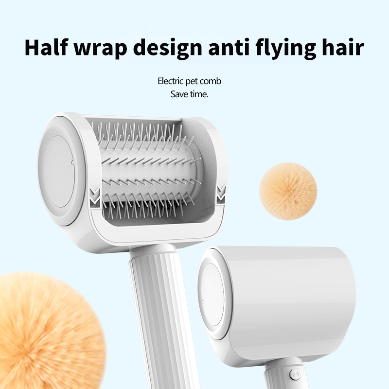 Pet Comb Automatic Groomer Cat Dog Charging Automatic Massage Comb Floating Hair Remover — image 3