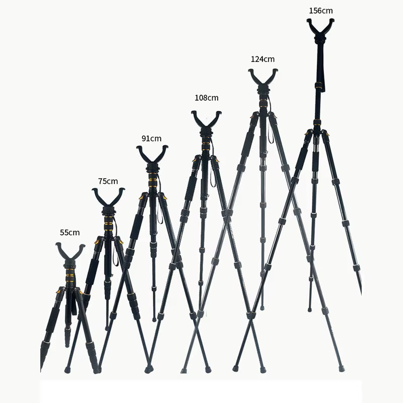 Trípode Portátil de Aluminio para Exteriores, Universal, Retráctil, de Liberación Rápida, Soporte para Caza y Camping con Cabezal en V — imagen 3