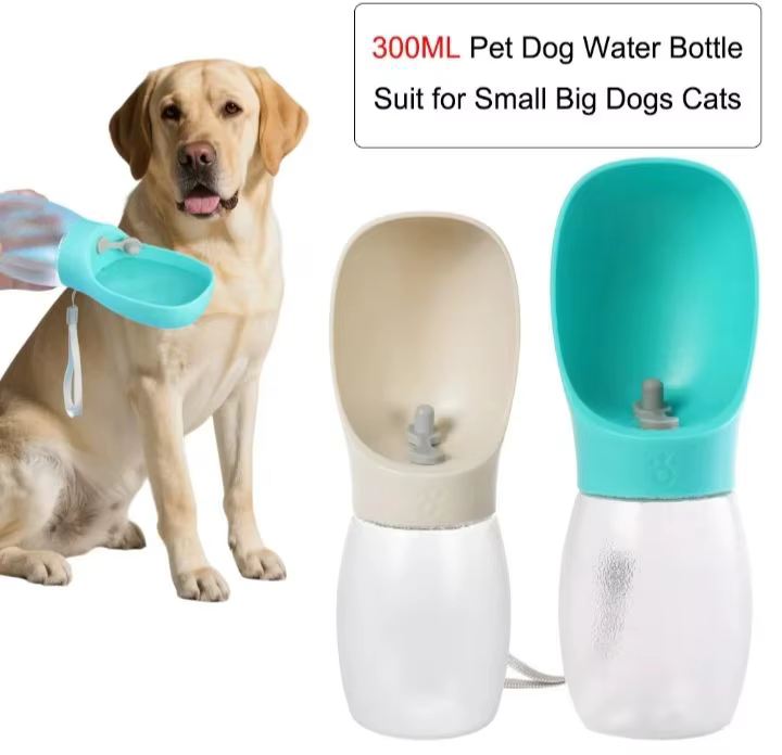 Pet Dog Water Bottle 300ML Puppy Drinking Bowls For Small Medium Dogs Cats Hiking Portable Cat Feeder Golden Retriever Supplies — image 2