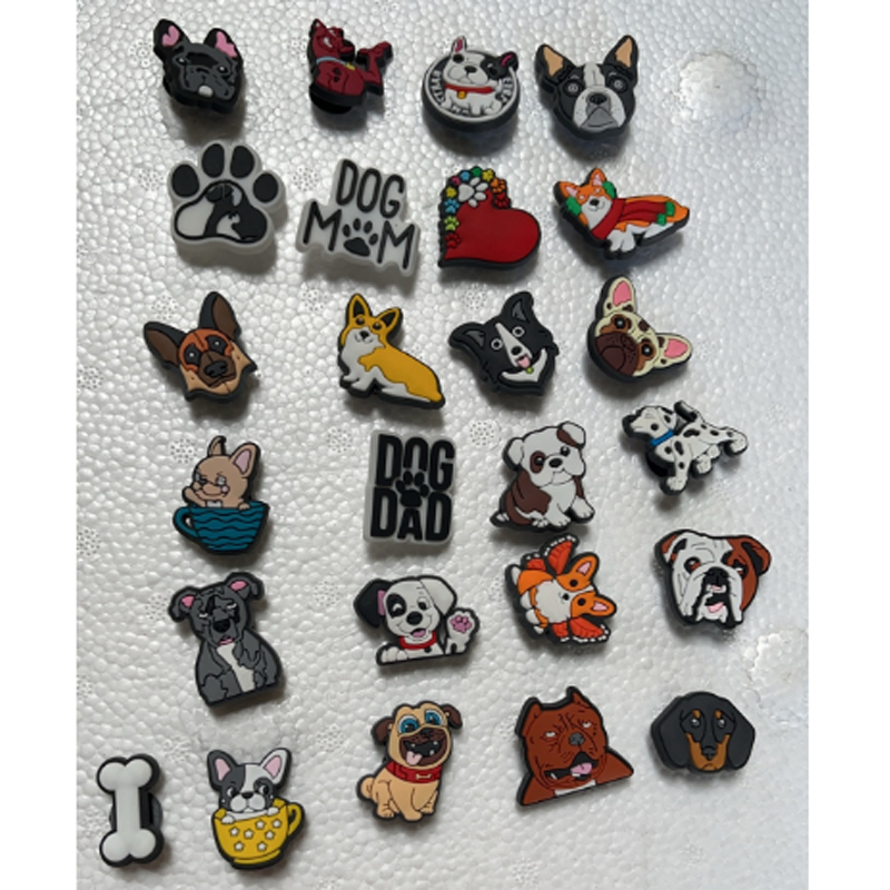 25 Piezas de Accesorios Decorativos para Zuecos, Serie de Animales y Perros de Dibujos Animados, Flores y Hebillas, Decoración Tierna para Zapatos de Jardín — imagen 6