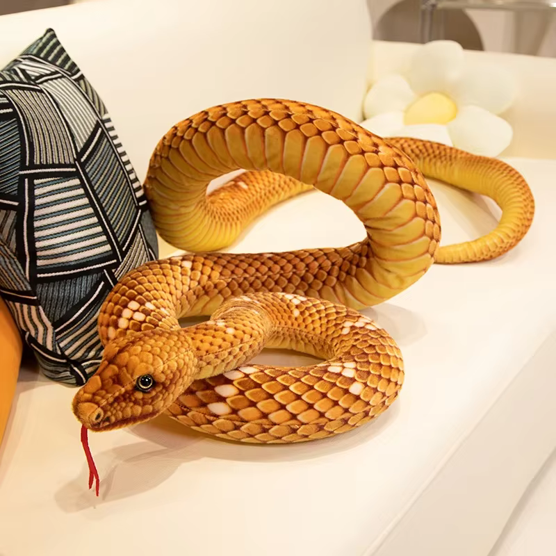 70-280cm Kawaii Snake Plush Toys Pit Viper Realistic Stuffed Cobra Animal Soft Cotton Cuddly Doll Python Birthday Gifts for Boys — image 4