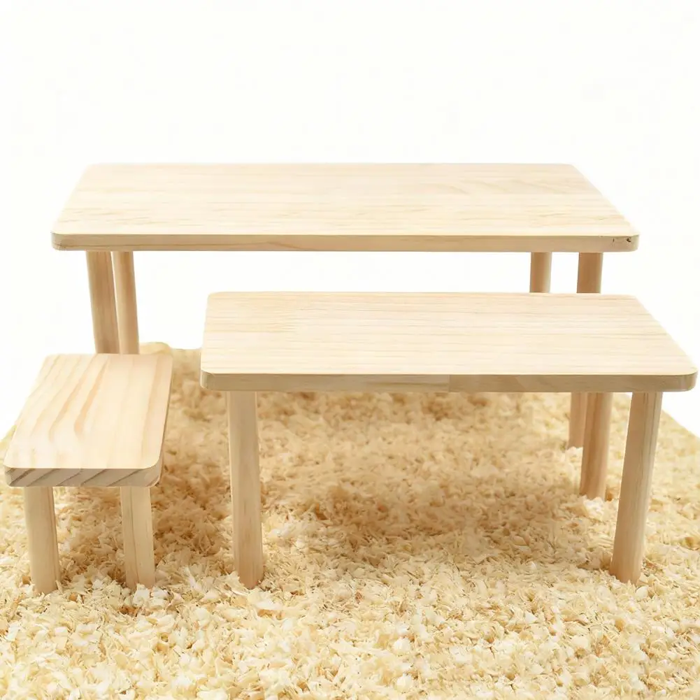 Plataforma de Decoración para Hámsters en Madera - Juguetes y Accesorios para Conejos Pequeños F0G6 — imagen 1