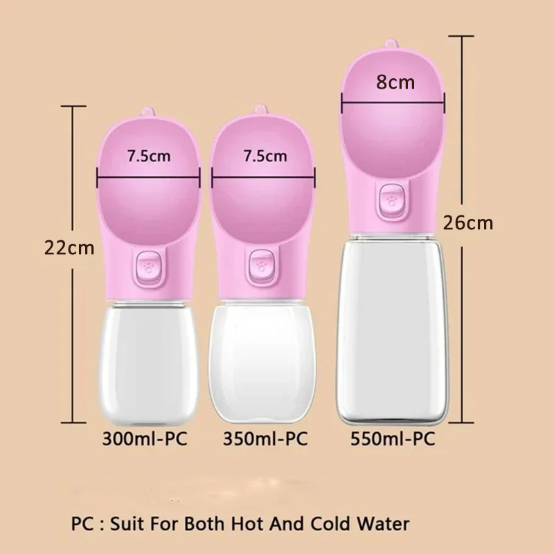 Portable Dog Water Bottle For Small Large Dogs Cat Outdoor Leakproof Walking Drinking Bowls Chihuahua French Bulldog Supplies — image 3