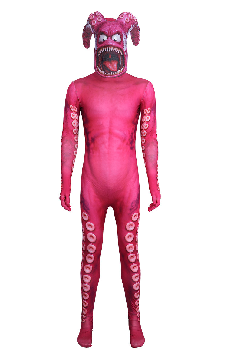 Minions Villain Octopus Cosplay Costume 3D Printed Tentacle Sea Monster Full Body Jumpsuit Halloween Costume — image 4