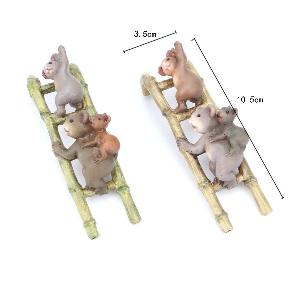 Creative climbing ladder small koala flower pot decoration ornament cup edge hanging decoration — image 2