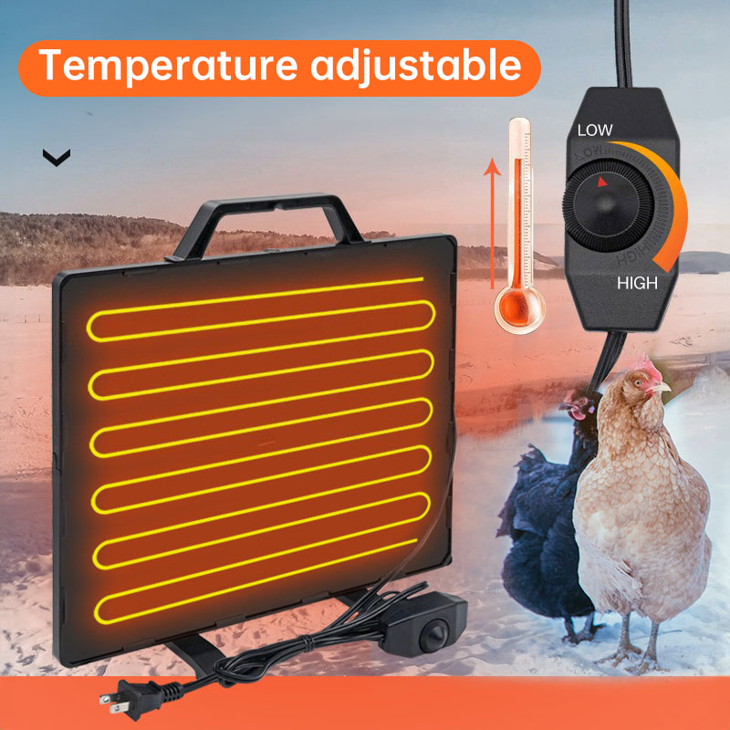 Panela de Calor Térmica 160W para Galpón de Pollos, Calentador Radiante con Termostato 0-99°C para Granjas de Invierno — imagen 9