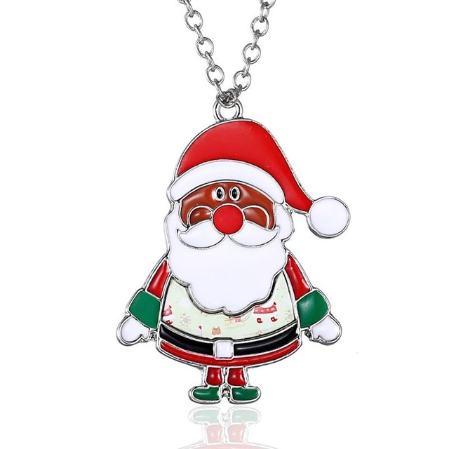 Collar de Navidad Rinhoo con Enamel y Diseño de Ositos, Ciervos y Árboles de Navidad Pendiente de Cuello Regalo de Año Nuevo — imagen 6