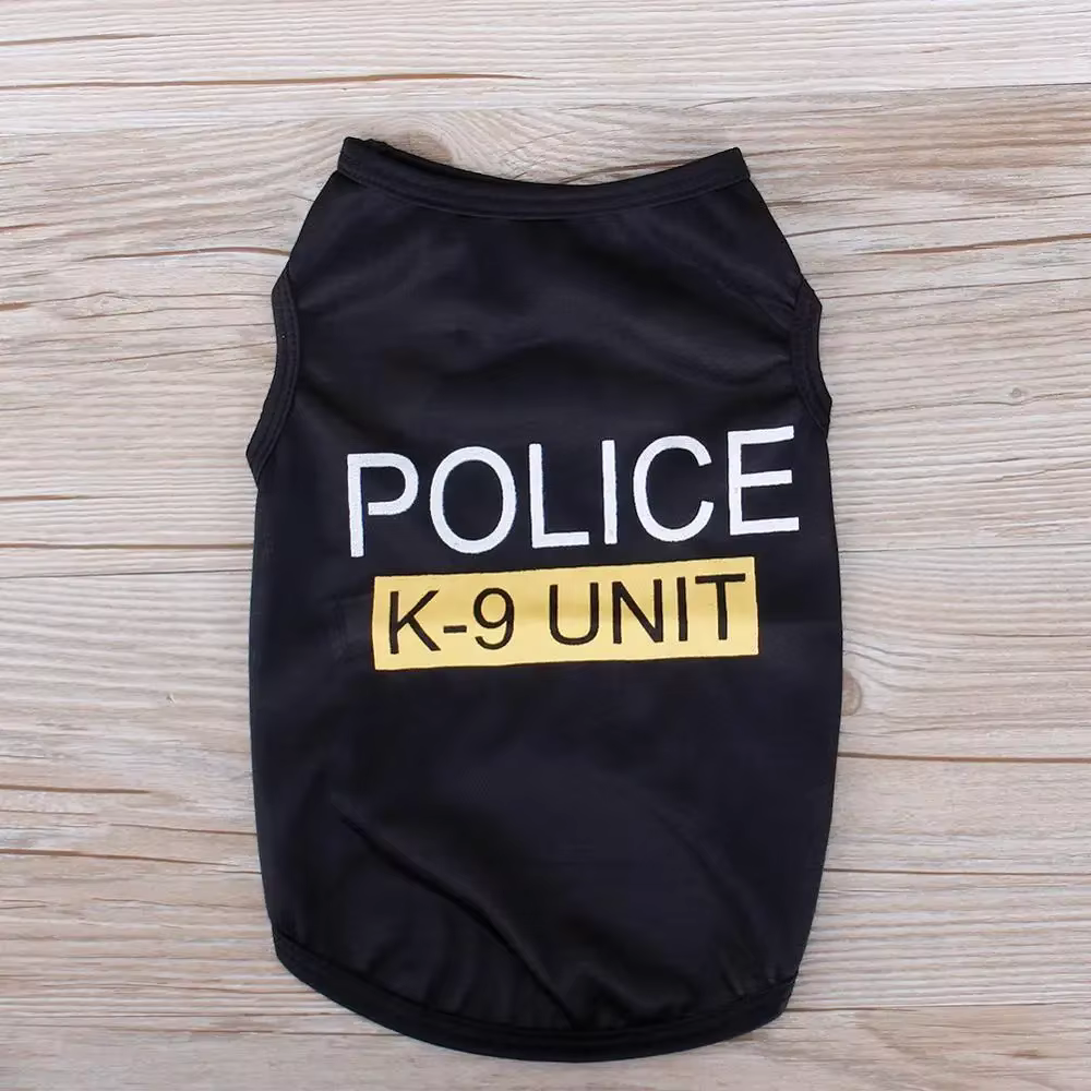 Pet Dog Clother for Small Dogs Polyester Cat Vest Pet Clothing with Warning Pattern for Chihuahua Bulldogs Puppy Costume T-shirt — image 3