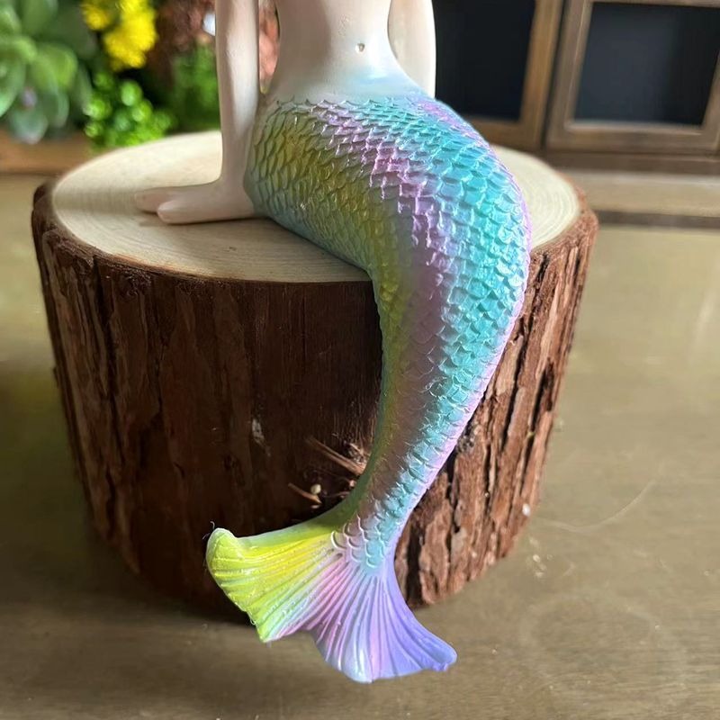 Decoración de Mermaid para Patio de Piscina o Tanque Acuático de Resina — imagen 4