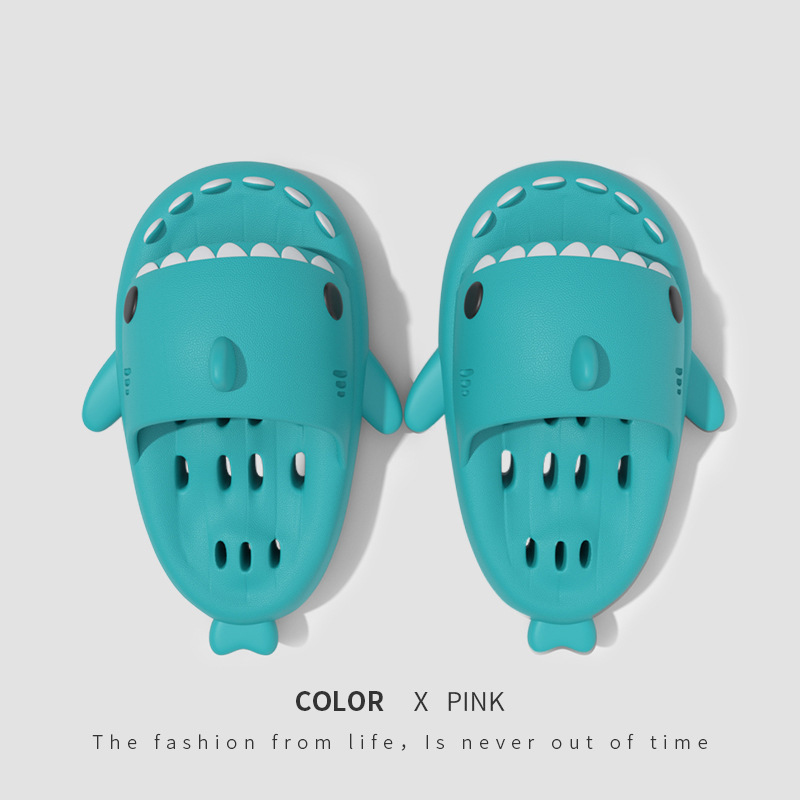Shark Massage Bottom Slippers Adult Couple Non-Slip Bathroom Leaking Slippers Trend Outdoor Funny Home Cute Sandals — image 7