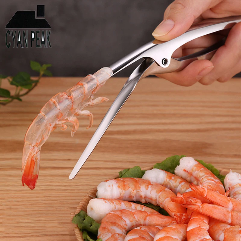 Shrimp Peeler Kitchen Appliances Portable Stainless Steel Shrimp Deveiner Lobster Practical Kitchen Supplies Fishing Knife Tools — image 1