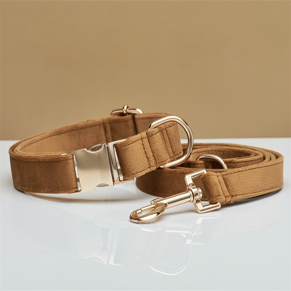 Conjunto de Cuerda y Collar de Tela de Algodón con Broche Metálico y Lazo Personalizable para Perros en Varios Colores — imagen 12