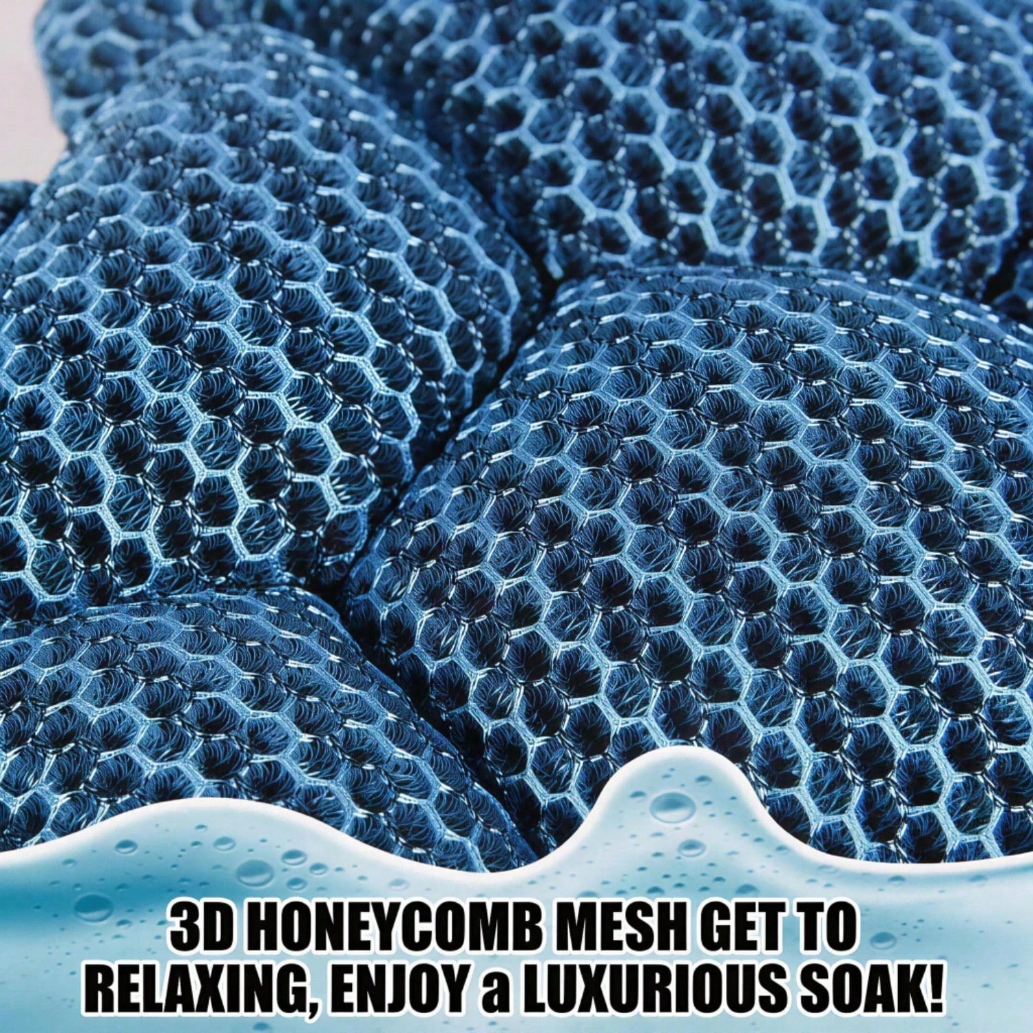 Diseño de Rayas y Tortugas Flotantes para Limpiar Escuma: Malla de Miel 3D Limpia y Reutilizable para Jacuzzis, Piscinas, Duchas y Bañeras — imagen 4