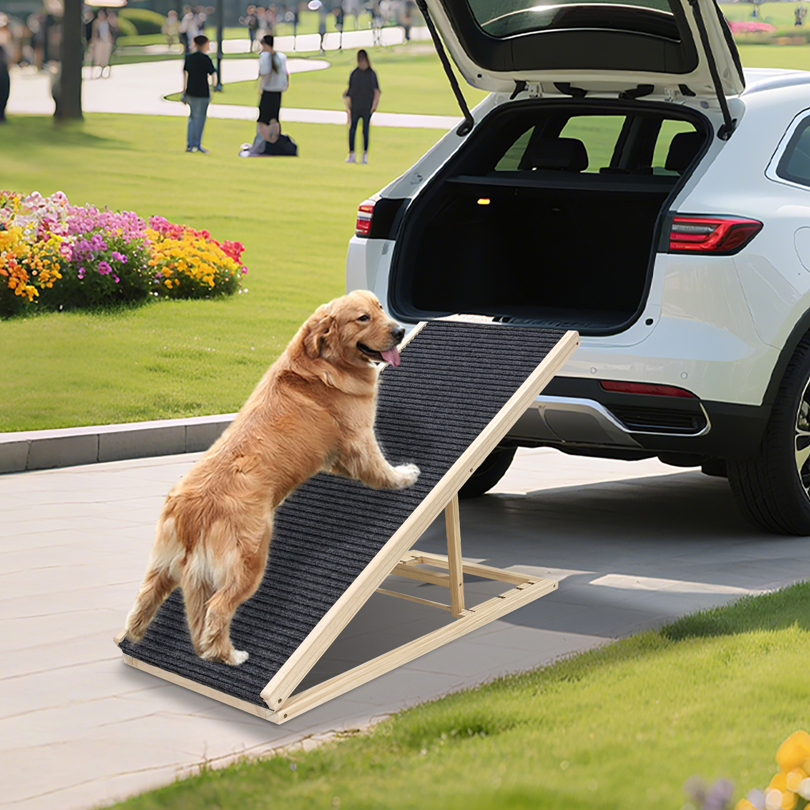 Paso Elevador para Perros de Alta Calidad - Amplio y Resistente con Superficie Antideslizante, Ideal para Pequeños Perros que Suben a Sofás o Coches — imagen 3
