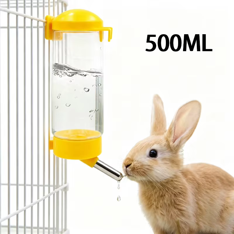 500ml Convenitent Ball Type PP Material Cage Hanging Portable Lightweight Pet Water Fountain for Dogs and Cat Rabbits Small Pets — image 1