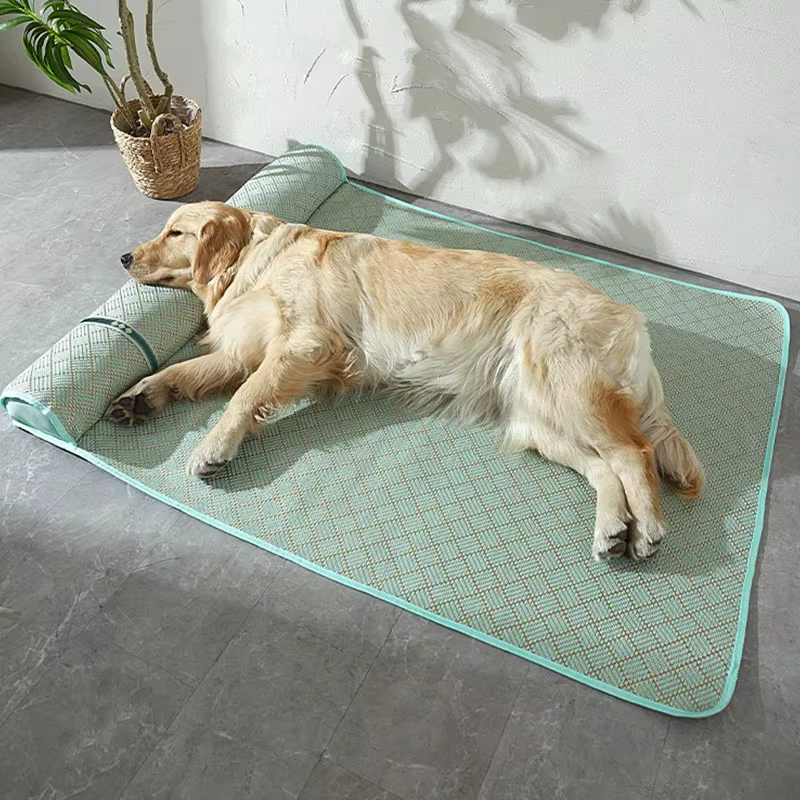 Cooling Bedding for Dogs Mat Pets Supplies Dog Beds Tiny Washable Bed Lie Outdoor House Cushion Mattress Large Pet Accessories — image 2