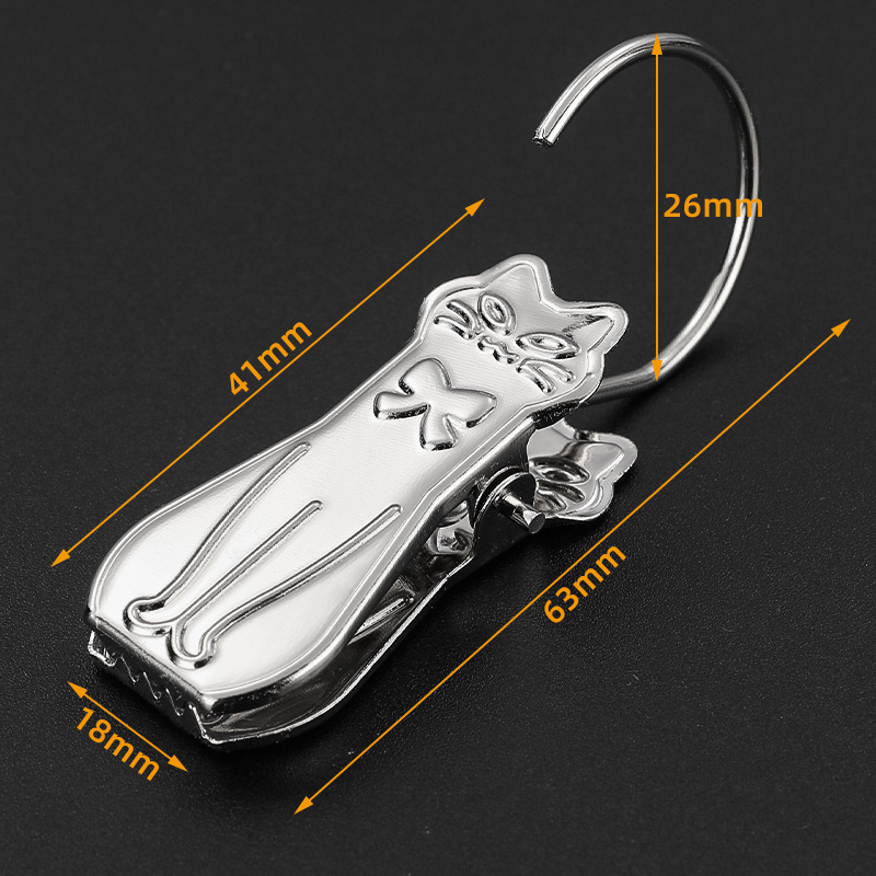 Cat Shaped Curtain Clips with Large Hooks Window Tie Back Holders — image 3