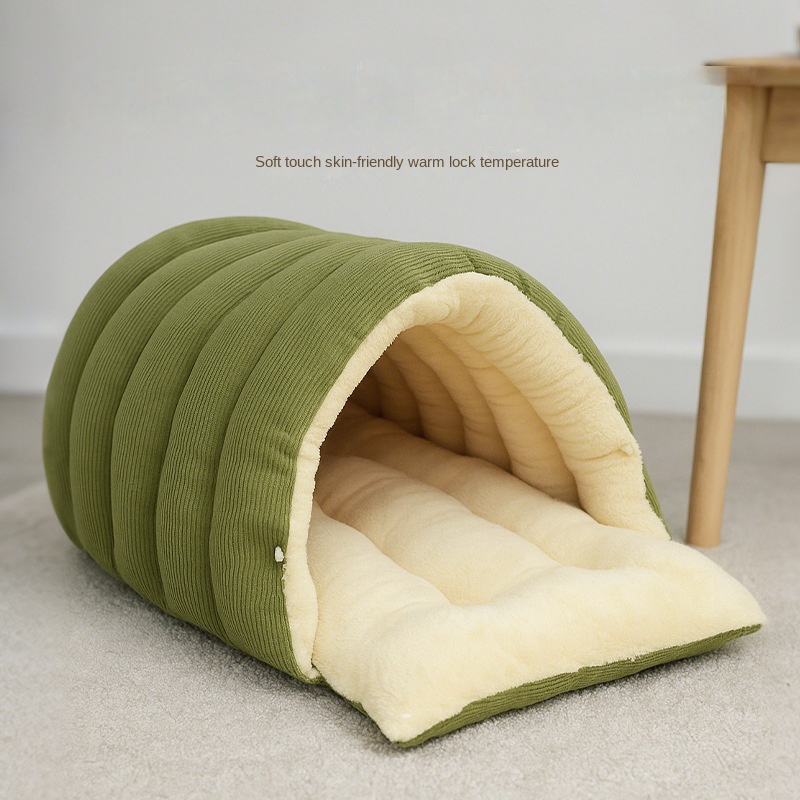 Pet Closed Nest Thickened Warm Detachable Washable Dual purpose Small and Medium sized Dog and Cat Deep Sleeping Nest Mat — image 4