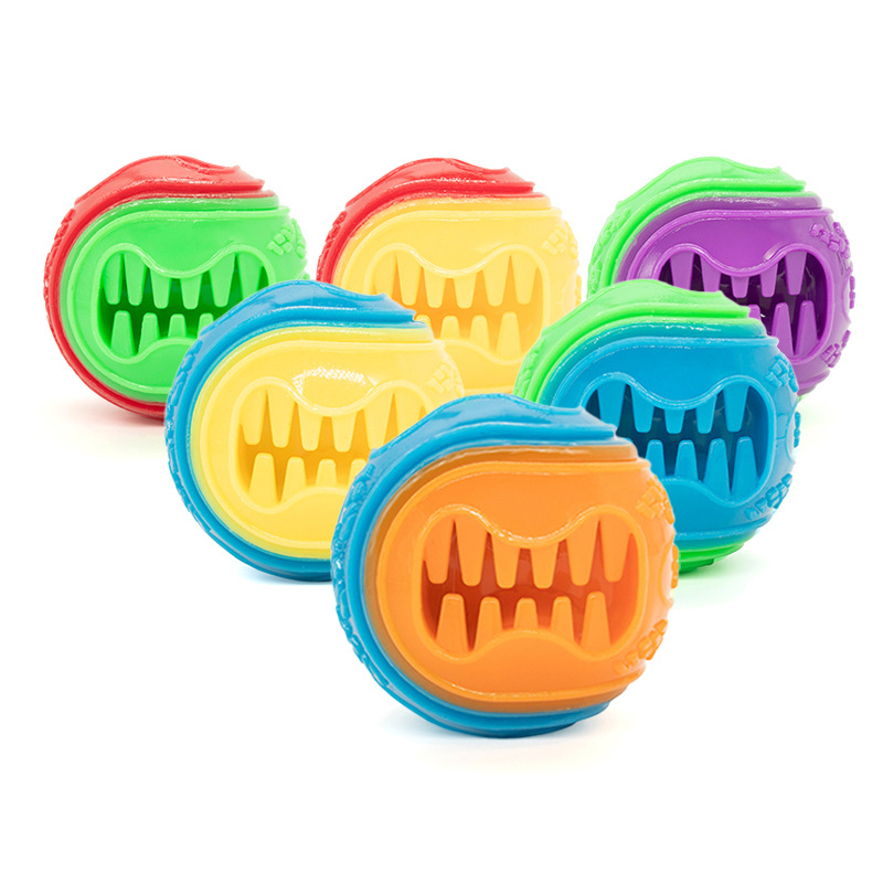 Pet Toy Dog Chewing Durable Ball Dog Bite Ball Training Ball TPR Feeding Toy — image 1