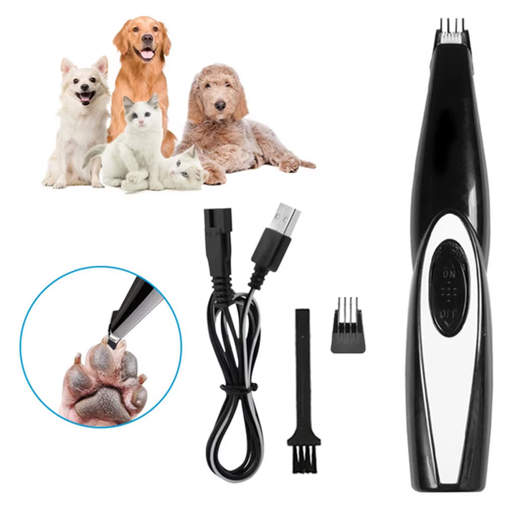 USB Rechargeable Pet Hair Trimmer for Dogs Cats Pet Hair Clipper Grooming Kit Cats Pets Foot Clipper Grooming — image 6