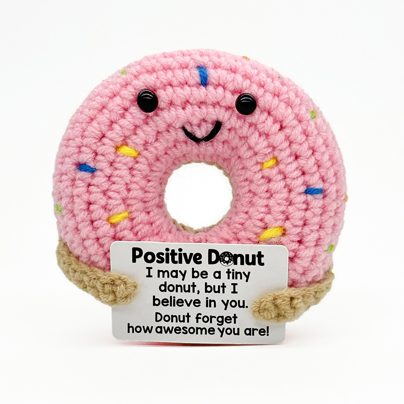 Handmade Knitted Doll Penguin Potato Turtle Dinosaur Donut Cartoon — image 13