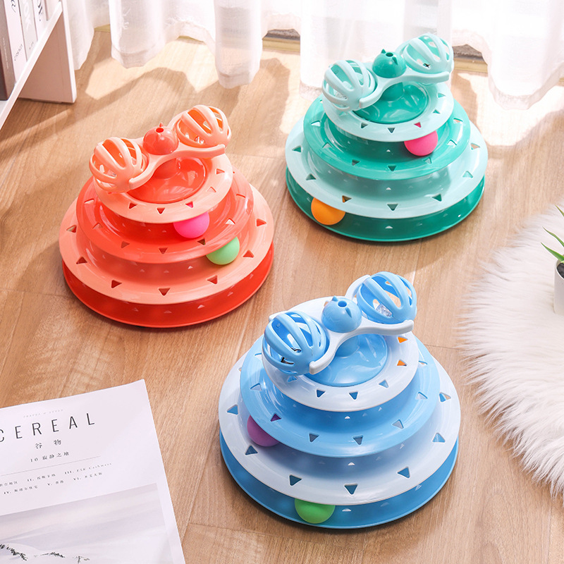 Four-layer track cat turntable cat toy cat turntable ball self-entertainment cat pet toy — image 2