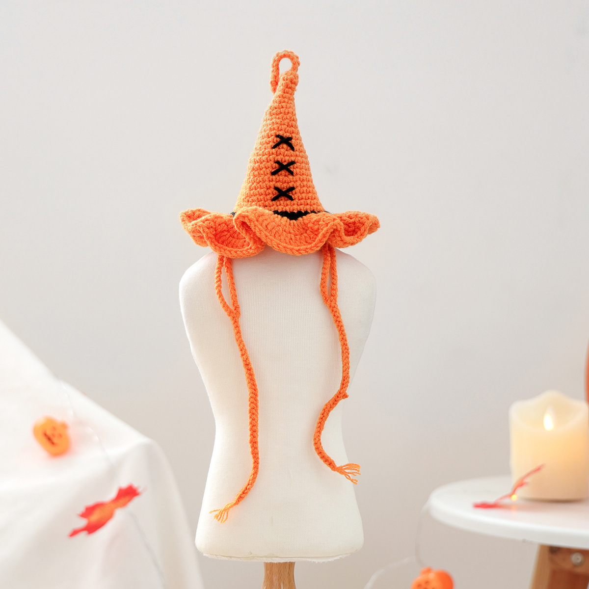 Pet Accessories Knitted Wizard Hat for Dogs and Cats, Cute Halloween Costume Decoration — image 3