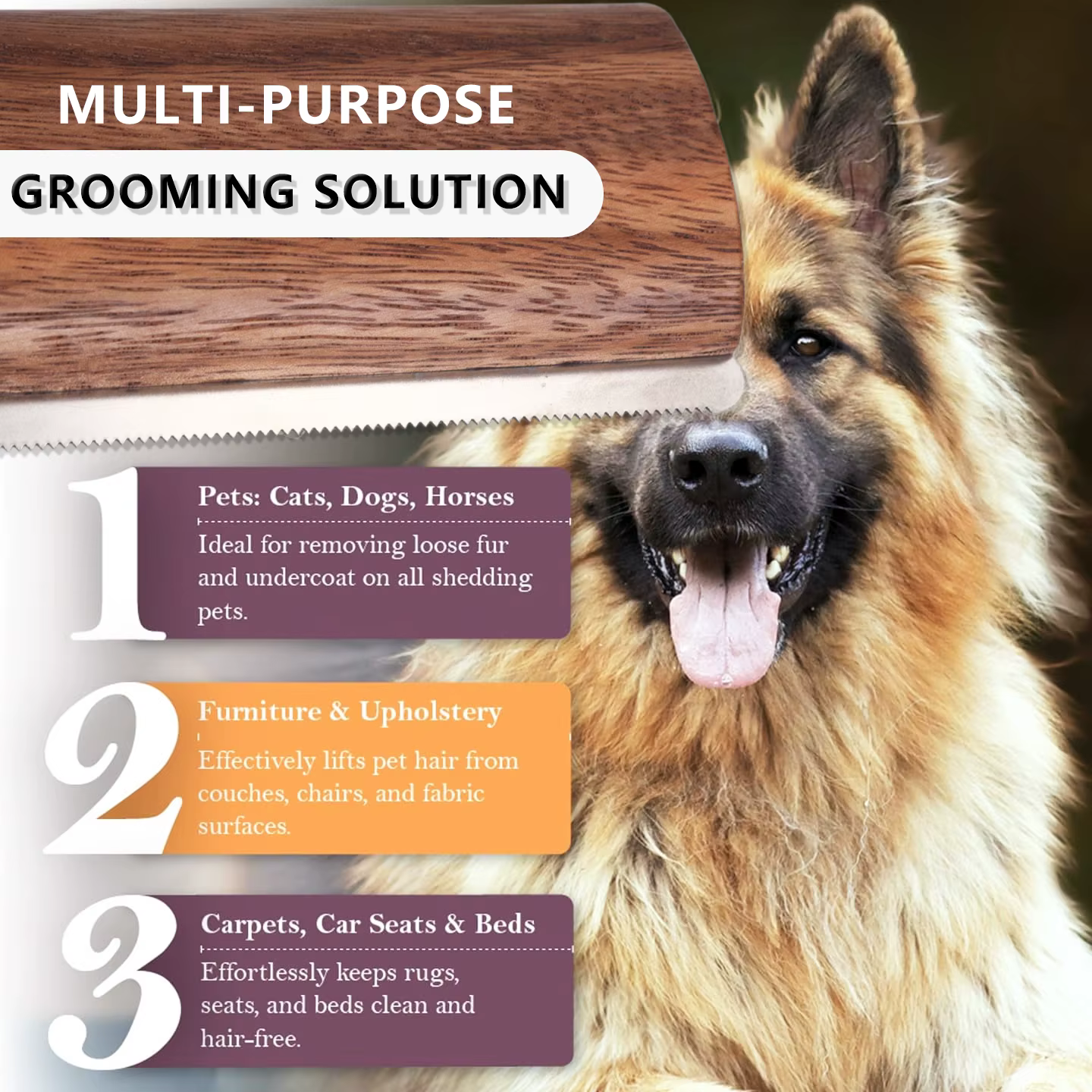 Pet Hair Removal Brush Livestock and Horse Brush, Cow Brush, Pet Hair Removal Tools, Cat Beauty Products, Hair Removal Dog Brush — image 5