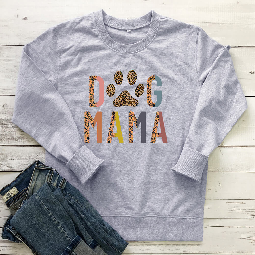 Dog MaMa letter dog mom animal hobby themed printed hoodie — image 1