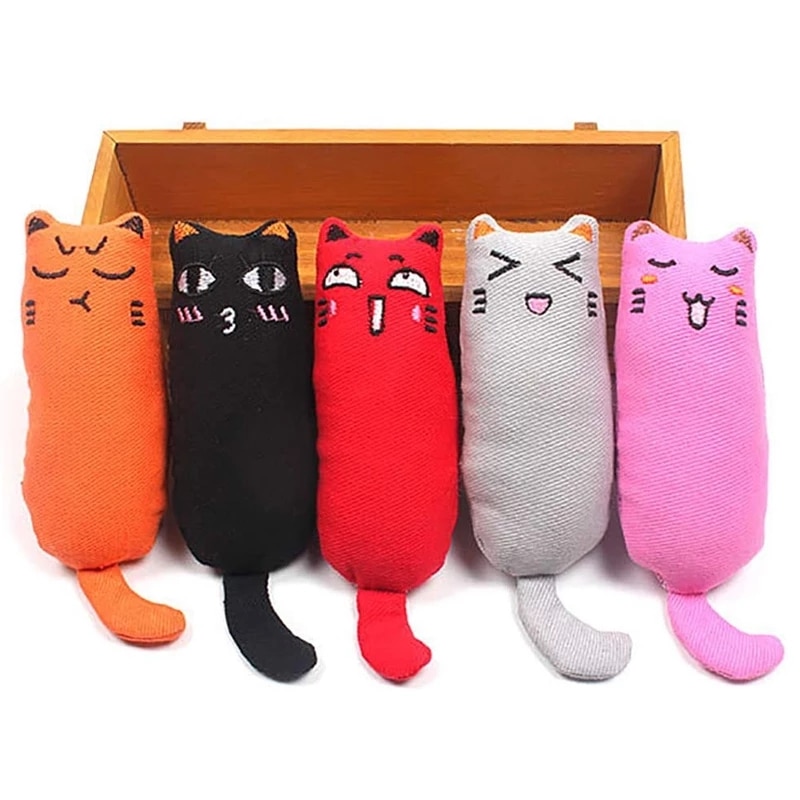 Juguetes de Pepino para Gatos que Mastican, Interactivos y Divertidos, Juguetes de Peluche con Garras y Sonido para Gatas y Kitten — imagen 4