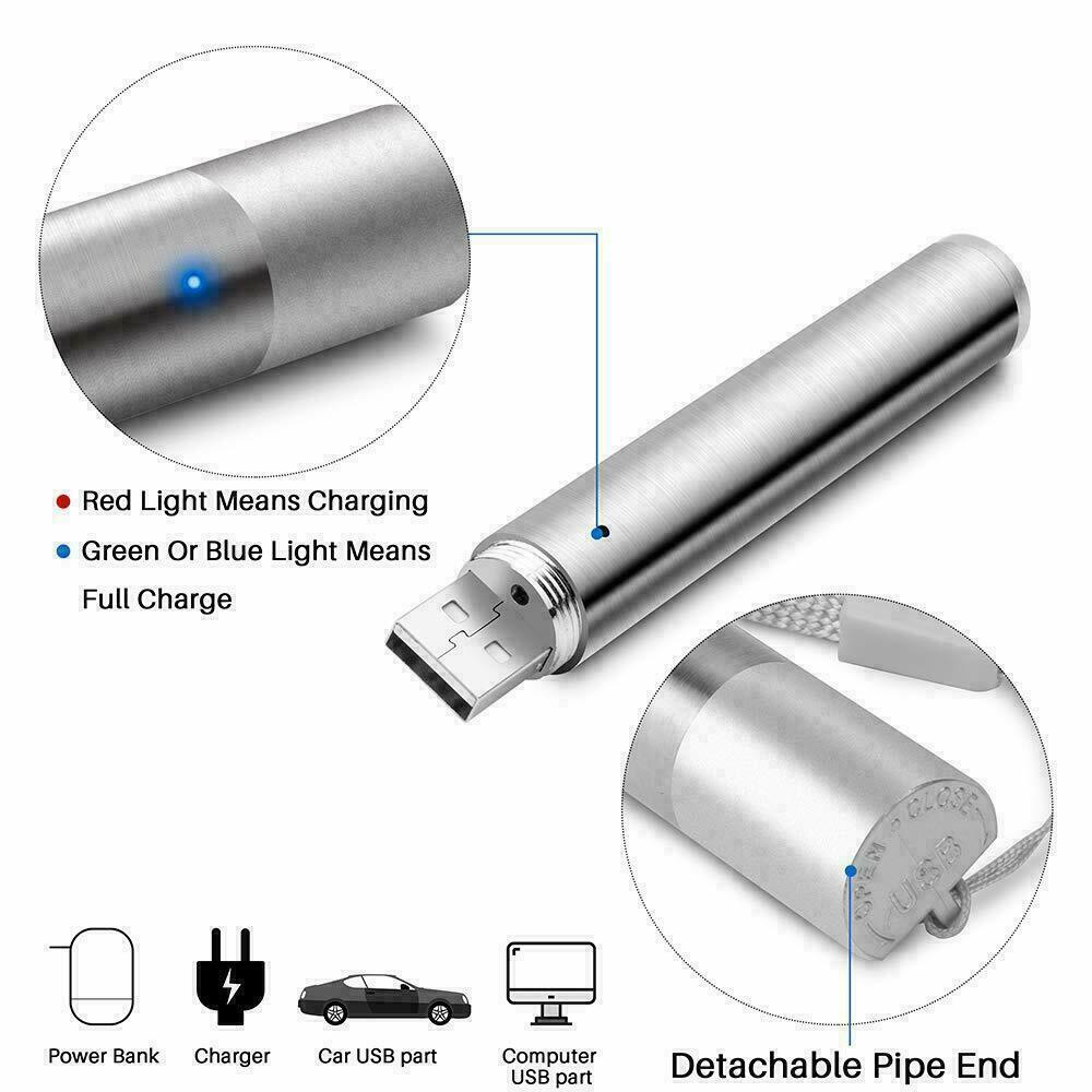 Cat Dog Toy Red Laser Pointer Pen USB Rechargeable LED Light UV Flashlight — imagen 6