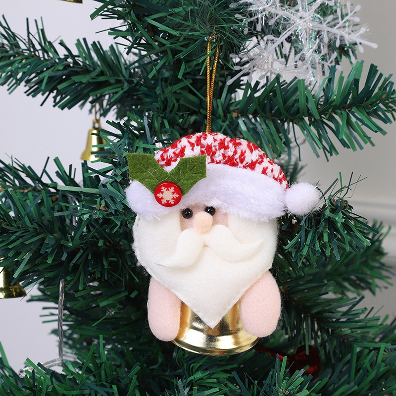 Christmas cartoon pendant Santa Claus reindeer decoration pendant Christmas tree bell hanging accessory — image 5