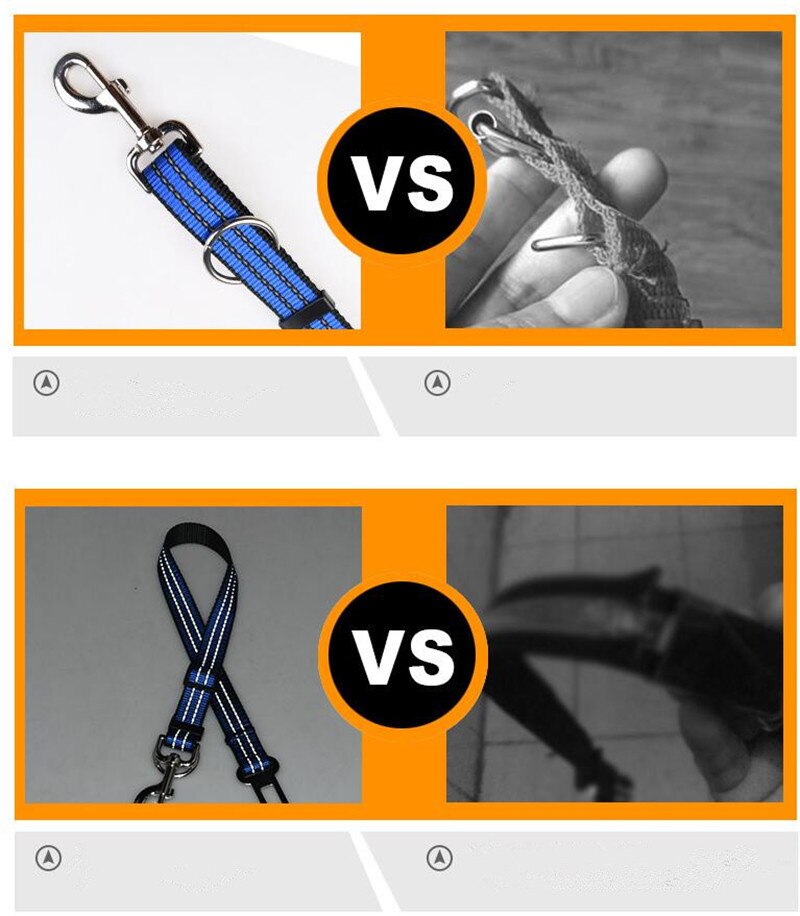 Reflective pet seat belt nylon dog traction rope keep pet's safety in car dog car seat belts B43 — image 3